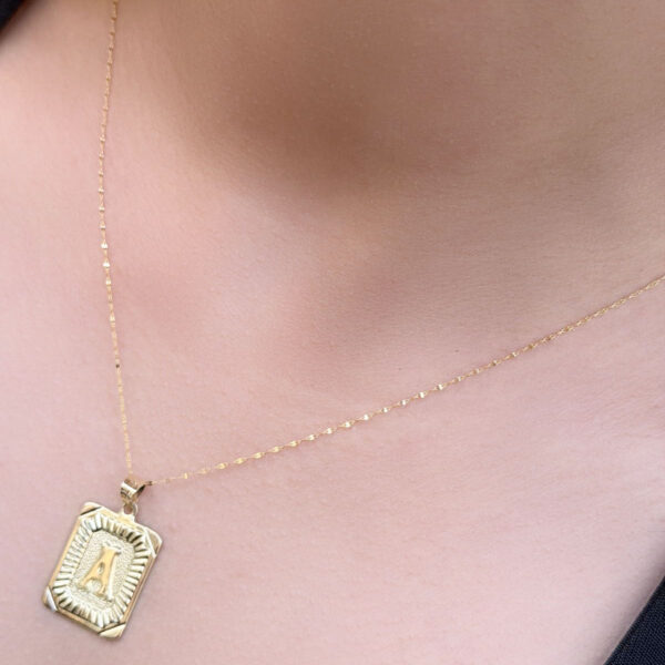 14 Ayar Altın Nostalji A Harfli Kolye