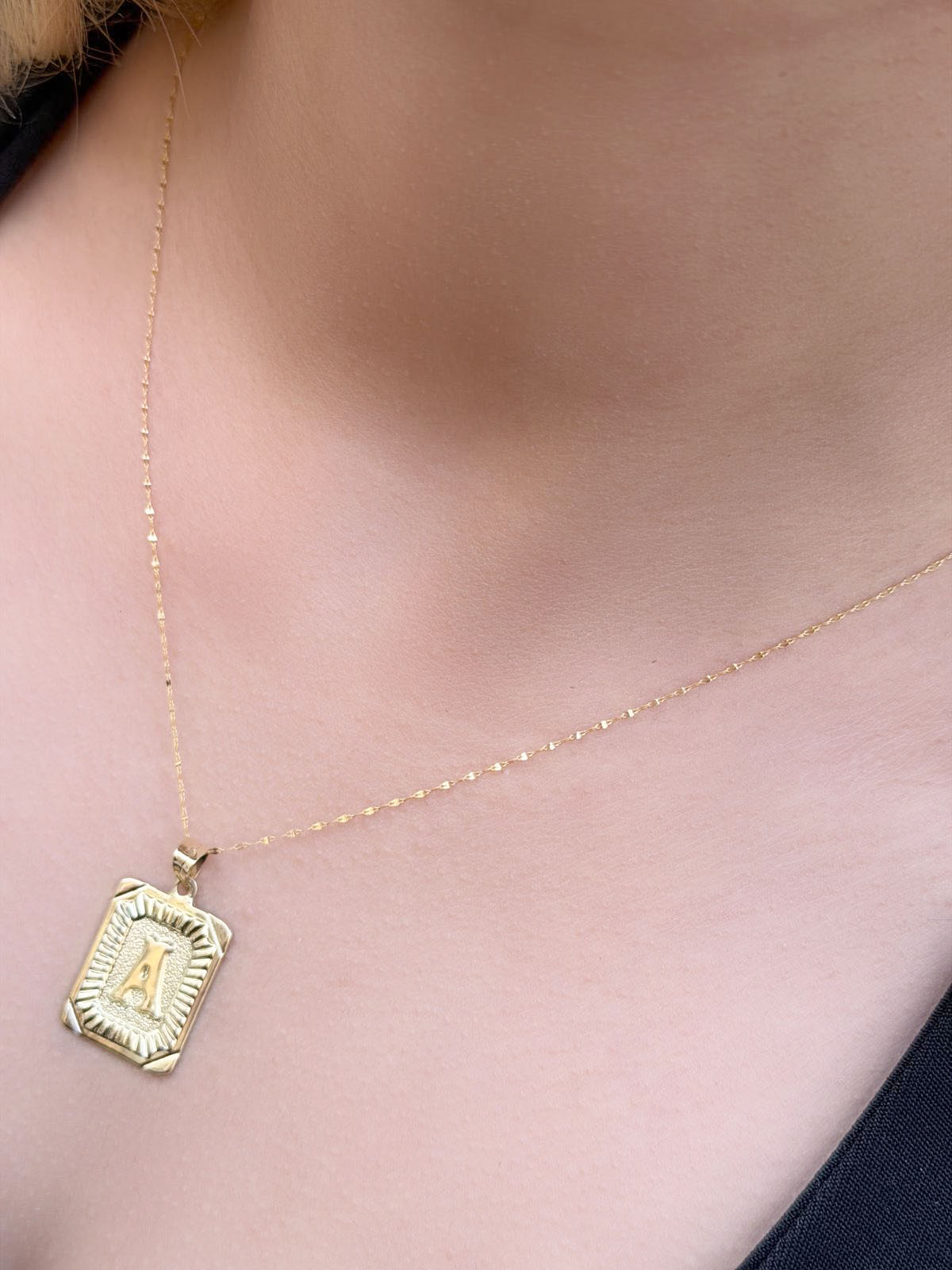 14 Ayar Altın Nostalji A Harfli Kolye