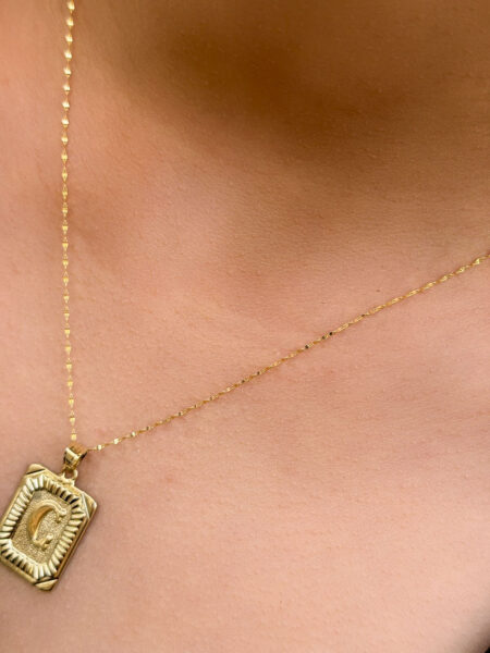 14 Ayar Altın Nostalji C Harfli Kolye