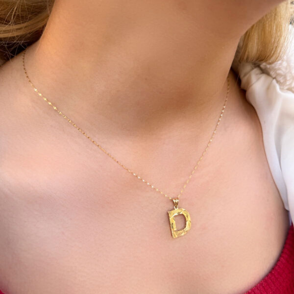 14 Ayar Füzyon D Harfli Kolye