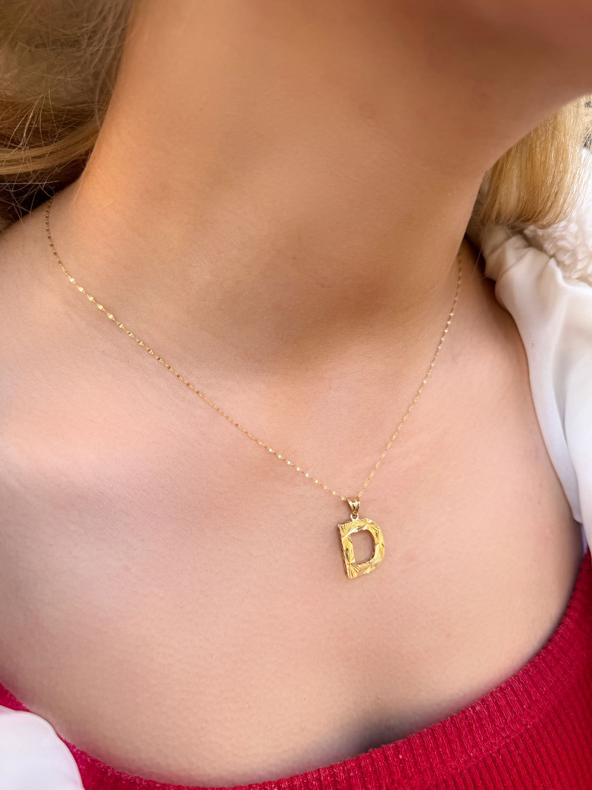 14 Ayar Füzyon D Harfli Kolye
