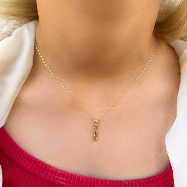 14 Ayar Füzyon İ Harfli Kolye