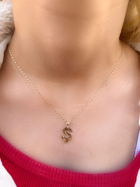 14 Ayar Füzyon Ş Harfli Kolye