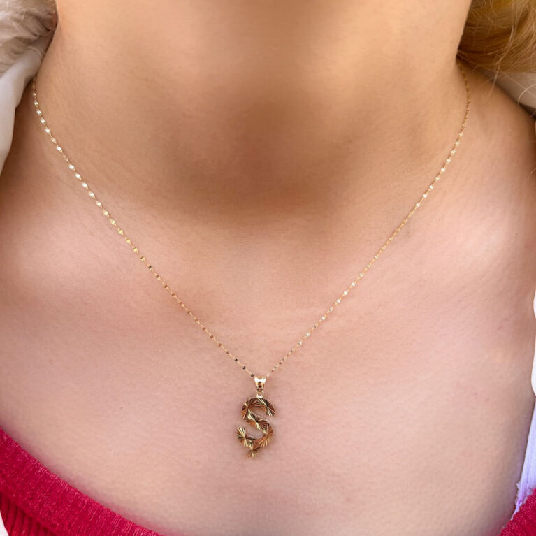 14 Ayar Füzyon Ş Harfli Kolye