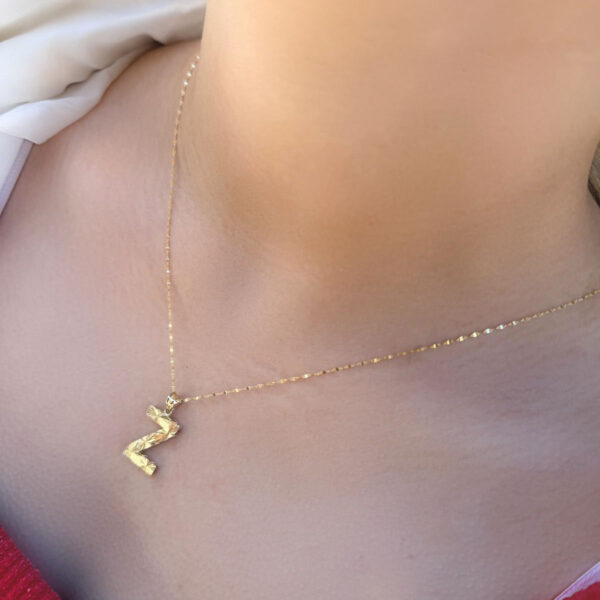 14 Ayar Füzyon Z Harfli Kolye