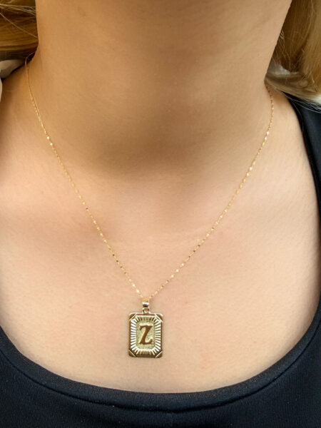 14 Ayar Altın Nostalji Z Harfli Kolye