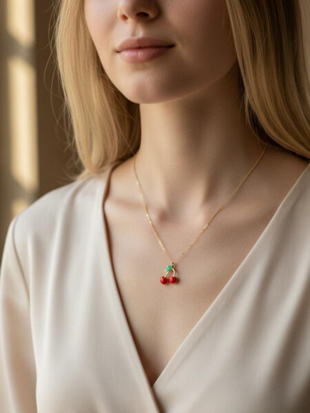 14 Ayar Altın Tasarım Kolye