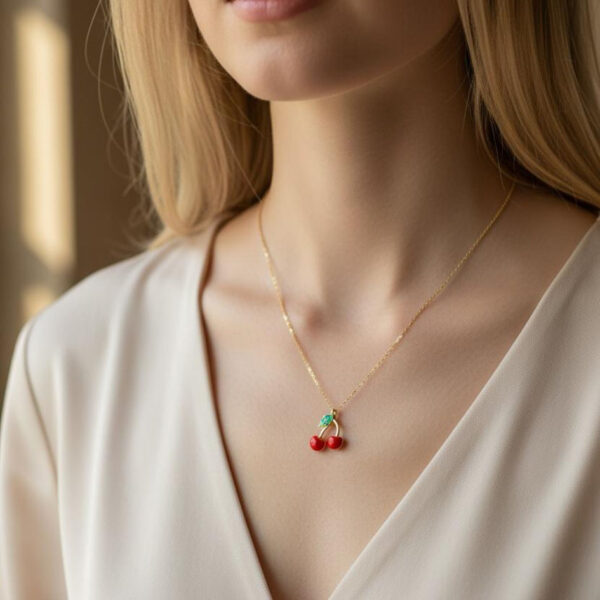 14 Ayar Altın Tasarım Kolye